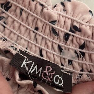 Pink and Black Women's Blouse